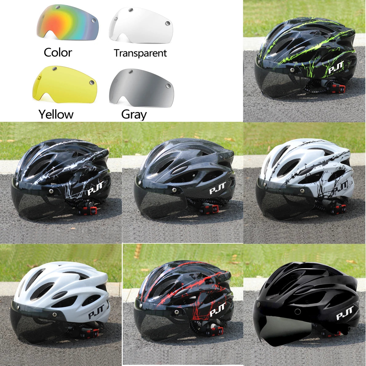 Lightweight Cycling Helmet With Magnetic Goggles And Adjustable Fit