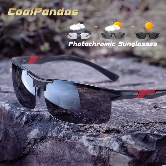 Aluminum Photochromic Polarized UV400 Day Night Driving Sunglasses for Men Women