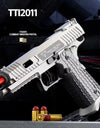 Automatic Desert Eagle Pistol Decompression Radish Gun Continuous Shell Ejection Empty Hanging Revolver Toy Gun