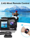 5K Action Camera 4K 60FPS 2" IPS Dual Touch Screen 4X Zoom Pro Action Cam 30M Waterproof WiFi Sports Camera with Remote Contro