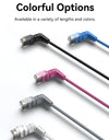 CAT6A Ethernet Cable 10Gbps 90/360 Degree Rotation CAT 6A Slim Networking Internet Lan Cord for PC PS4 Router RJ45 Cable