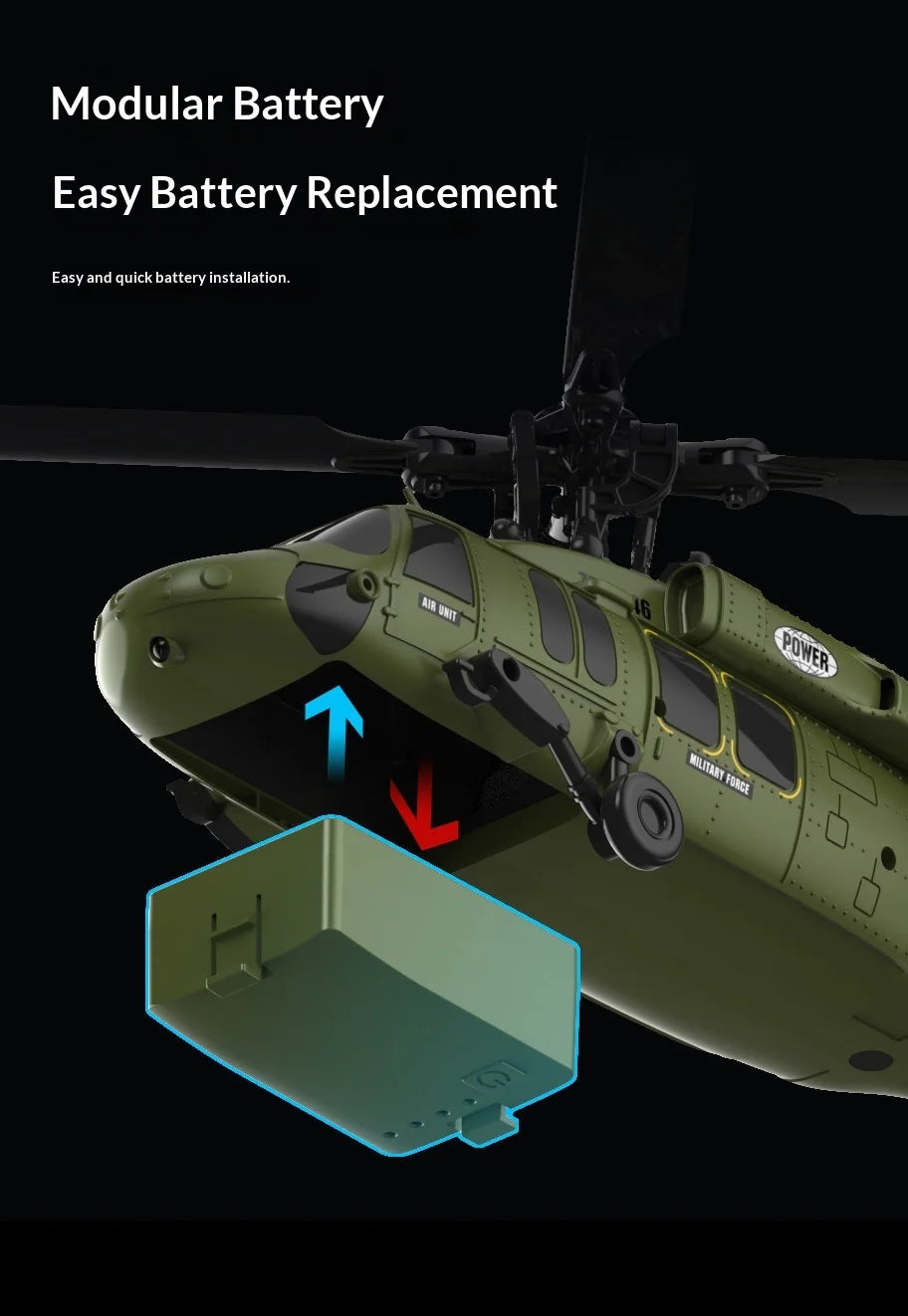 Remote Control Military Helicopter With Optical Flow Positioning