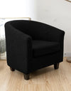Tub Club Armchair Covers Leaves Jacquard Bar Chair Cover Solid Color Relax Single Sofa Slipcovers with Seat Cushion Cover Home