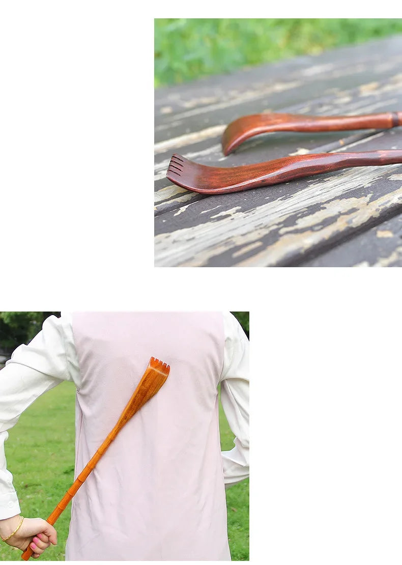 Long Handle Wooden Back Scratcher Massager Back Scratching Rake HouseholdWooden Body Massage Health Products