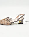 African Wedding Shoes and Bag Set with Rhinestone Italian Design Shoes with Matching Bags Nigerian Lady Party Pumps