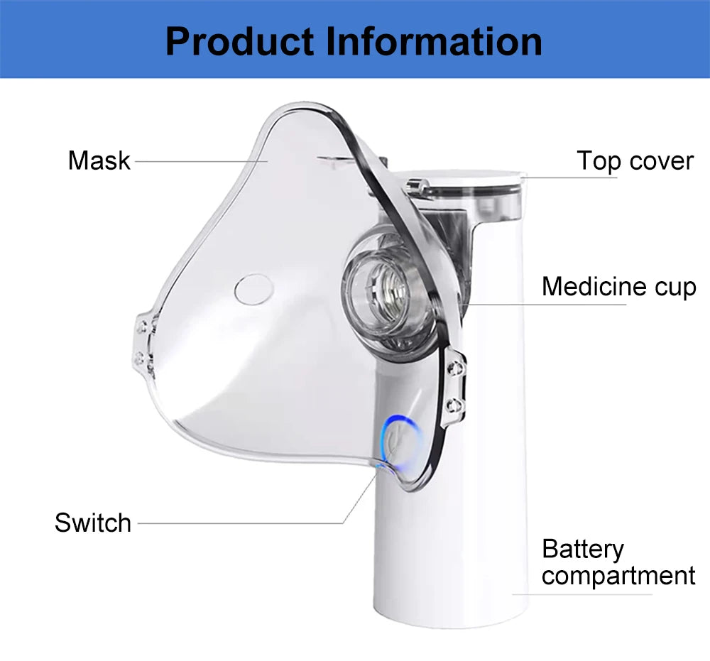 Handheld Portable Autoclean Inhale Nebulizer Mesh Atomizer Silent Inhaler Nebuliser Inhalator for Adult  Nebulizador