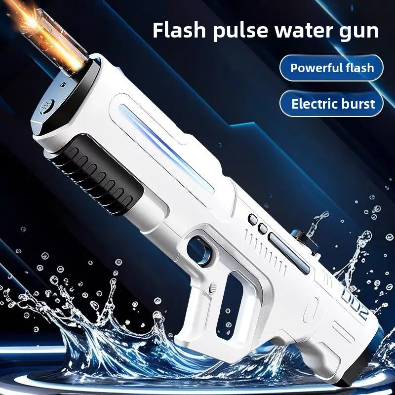 Pulse Continuous Firing Electric Water Gun Powerful Large Capacity Automatic Water Absorption Water Blaster