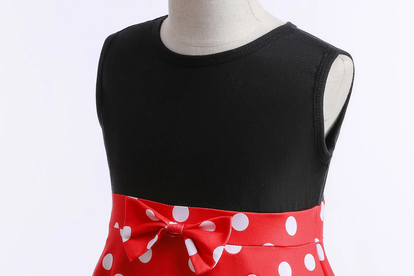 Kids Summer Dress Girls Black Red Polka Dot  Dress Girls Birthday Party Princess Mesh Elegant Dresses Children Clothing