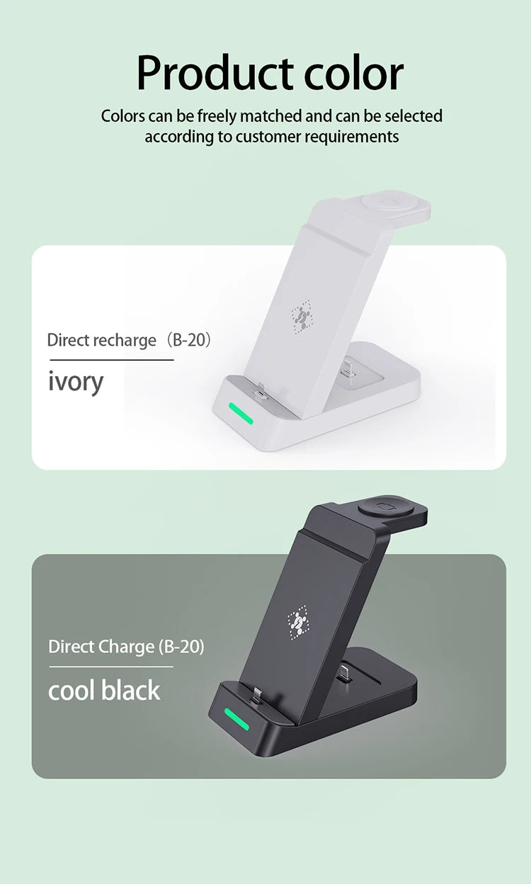 Wireless Life, one touch charge, triple charge, one machine done, three-in-one multi-functional wireless charger