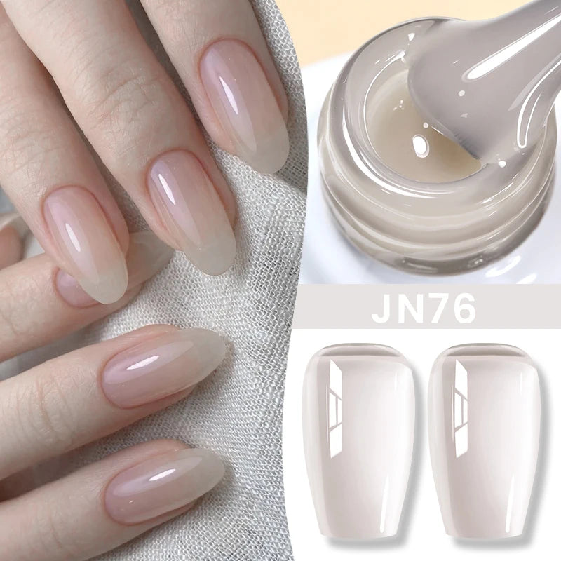 10ml Jelly Nude Gel Nail Polish Autumn Amber Semi Transparent Manicure Soak off UV LED Nails Gel Varnish