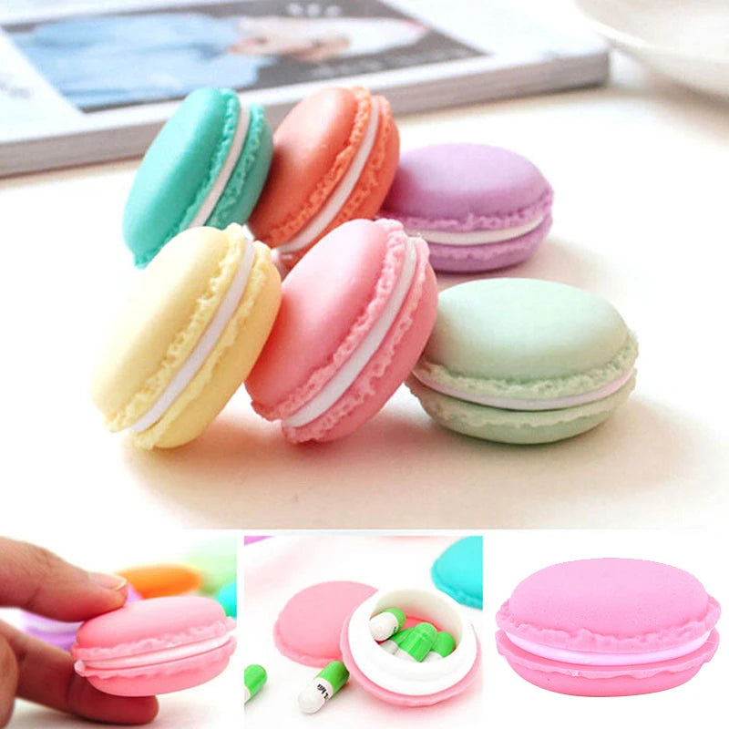 Cute Candy Color Macaron Mini Storage Box Jewelry Box Pill Case Birthday Gift