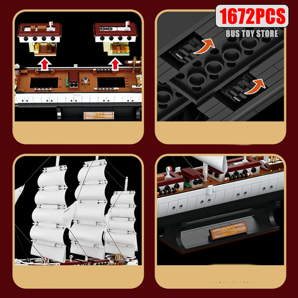 Military World War II Warship Battle Boat Building Blocks Sets The USS Enterprise CV-6 Bricks Toy For  Birthday Gift