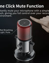 Condenser Microphone Cardioid Pattern Microphone Real-Time Monitoring for Smartphone Laptop Computer  40Hz-20KHz