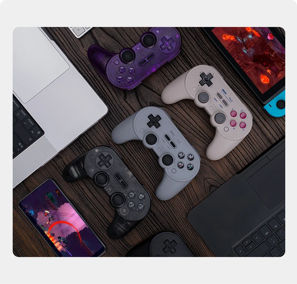 Bluetooth Gaming Controller with Hall Effect Joysticks for Nintendo Switch PC and Android