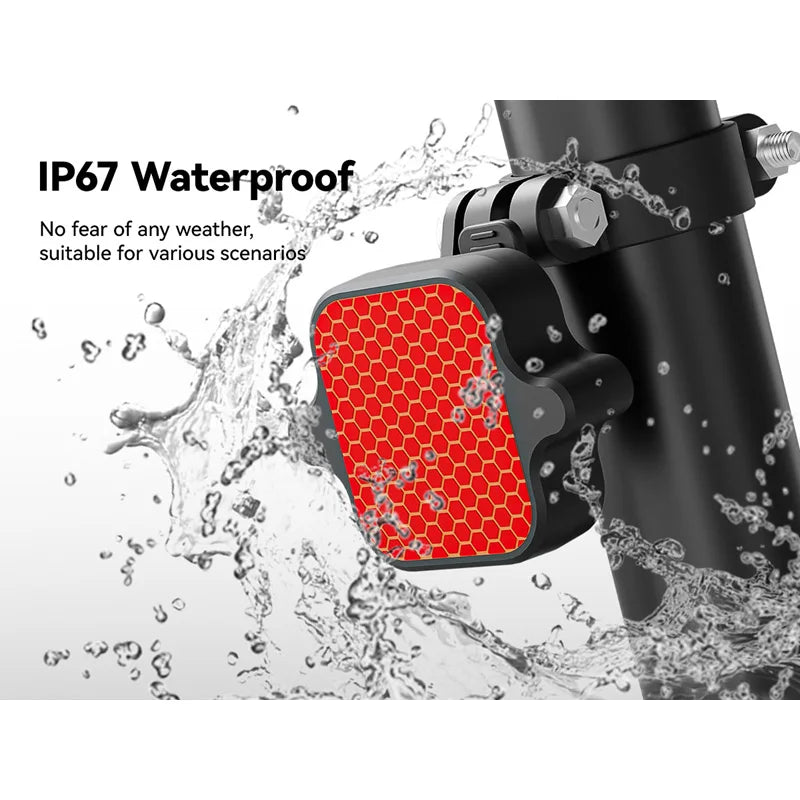 Bicycle Airtag Tracker Reflective Bracket Road Bike Hidden Locator Anti-theft Anti-lost Multi-function Bracket Warning Light