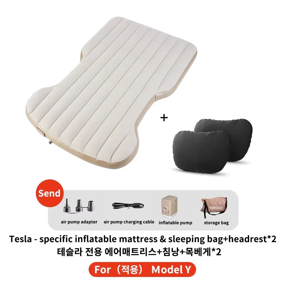 Self Inflating Car Mattress for Tesla Model Y Juniper 2021 2026 Inflatable Travel Camping Bed