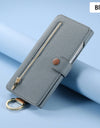 Wallet Flip Case for iPhone 16 15 Pro Max 14 Plus 16Pro 14Pro 15Pro Leather Strap Card Slots Zipper Cover