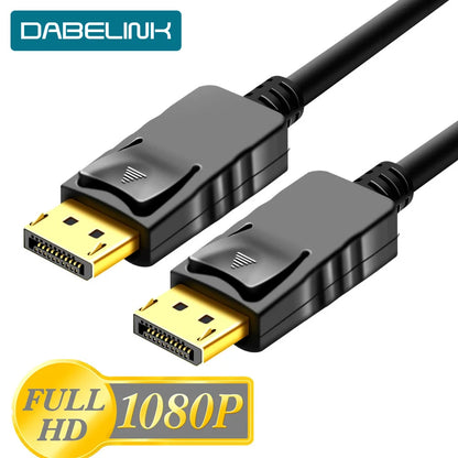 DP Cable Displayport  DP1.2 1080P 60Hz Video Audio Cable 1.8 3 5 m Display port cable DP to Male DP Cable for HDTV Projector