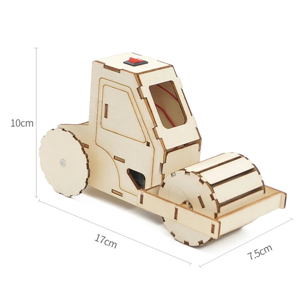 DIY Science Toys Wooden Puzzle Assembled Model Aviation Satellite Fan Solar Energy Science Discovery STEAM Education