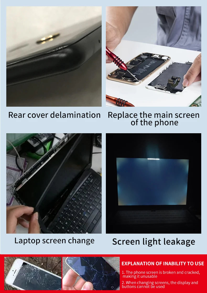 B7000 Universal Transparent super Glue for Cell Phone Repair-Jewellery, Jade, precious metals, High Adhesive for wood,Glass，Plastic, quick Drying-With Precision Applicator (15ML/25ML/50ML/110ML)