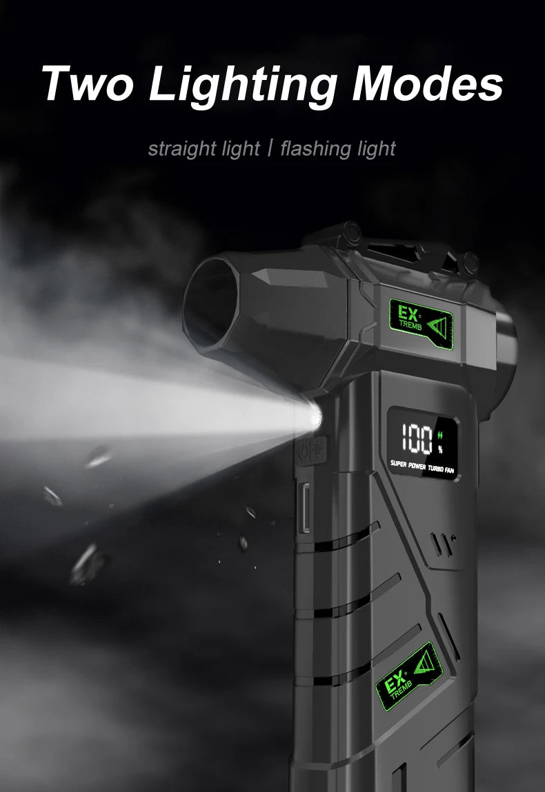 580000 RPM Powerful Violent Fan High-Speed Brushless Motor Air Blower Cordless Vacuum Cleaner Electric Snow Blower Led Lighting