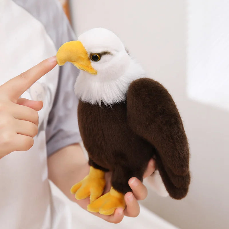 White Headed Eagle Plush Stuffed Animal Realistic Bird Model