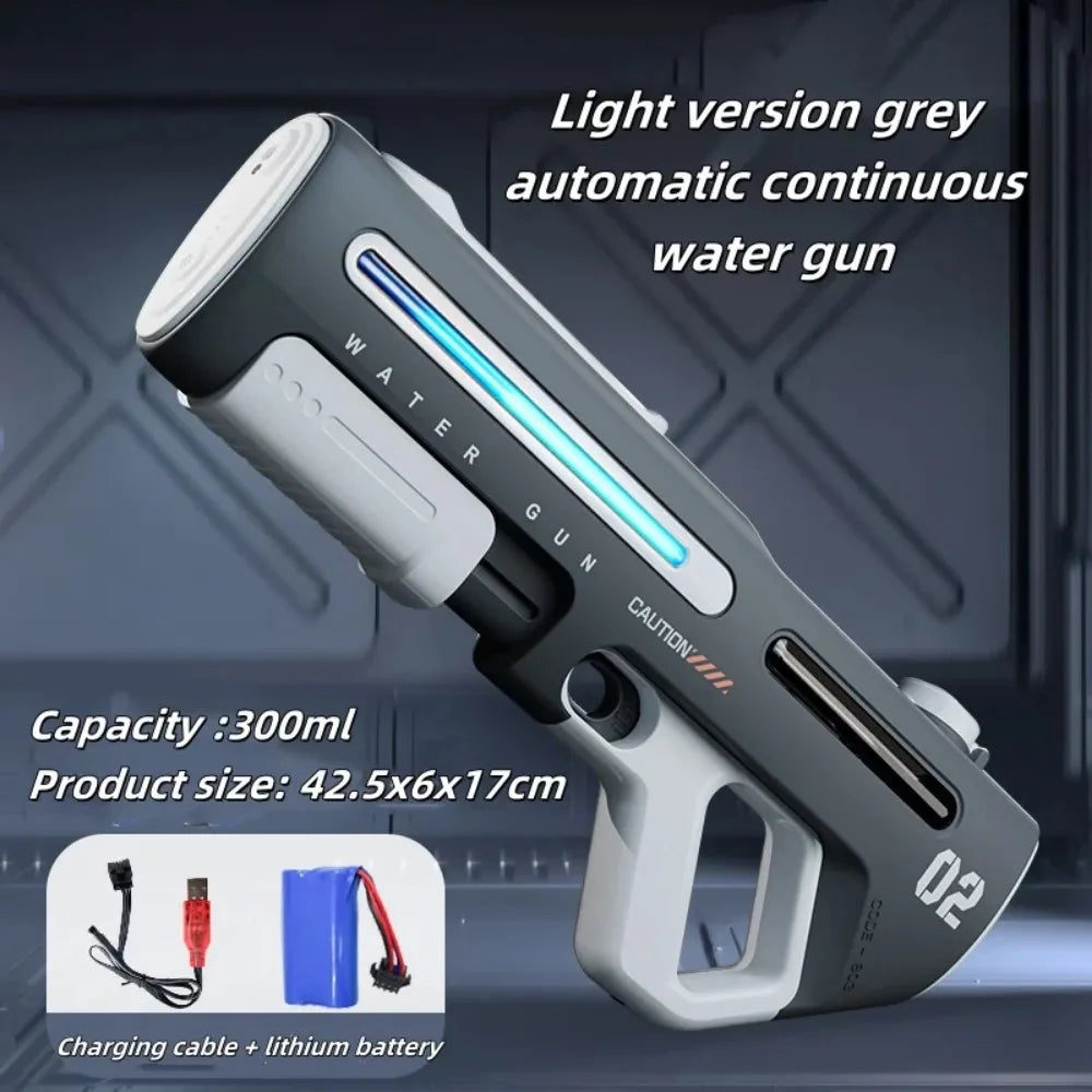 Pulse Electric Continuous Long-Range Water Gun Rechargeable Large Capacity Outdoor Water Blaster
