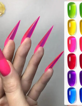 7ml 6Pcs Soda Ice Jelly Gel Nail Polish Set Gorgeous Color Full Coverage Semi Permanent Varnish Soak Off UV Gel