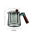 600ml Walnut Wooden Handle Lid Filter Glass Teapot Tea Water Separation Glass Tea Pot Office Kung Fu Tea set Teaware