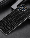Genuine Leather Phone Case for iPhone 16 15 Pro Max 14promax Luxury Soft Edges Shockproof Camera Protection Cover