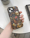 Fashion Embroidery Effect Skull Skeleton Phone Case For iPhone 16 15 Pro Max 16 Plus 2 in 1 Hard Protection Cover Funda