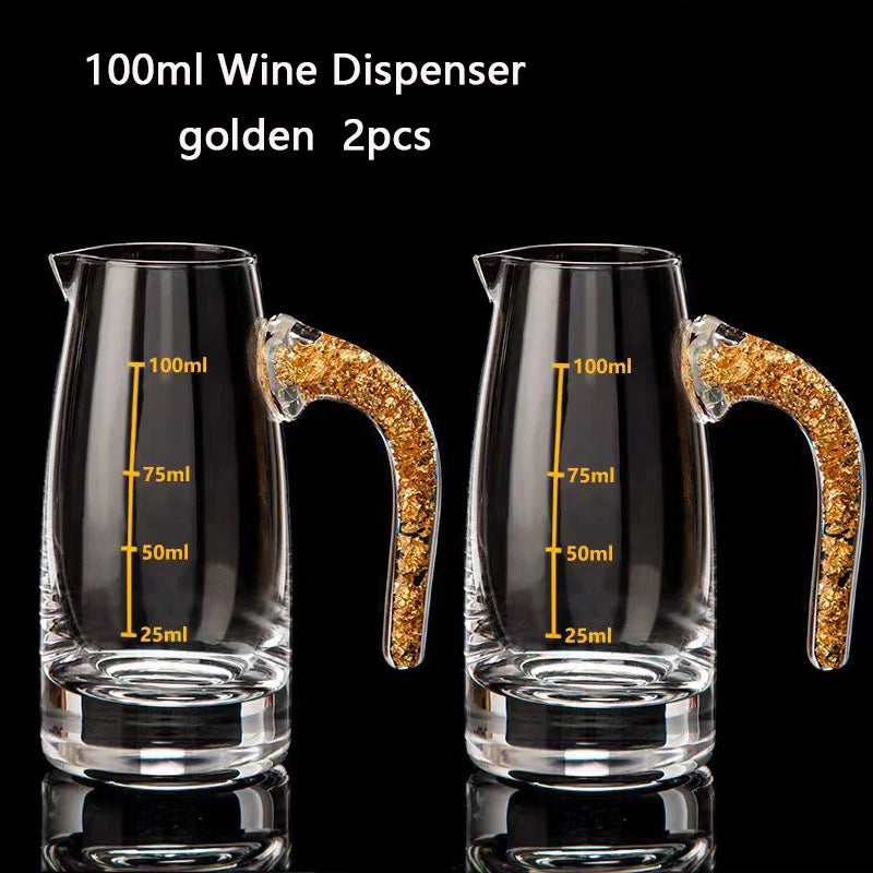 Diamond Cutting Crystal Liquor Glasses Set With Wine Dispenser Vodka Shot Glass Wine Glasses Whiskey Spirits Sake Brandy Teacup