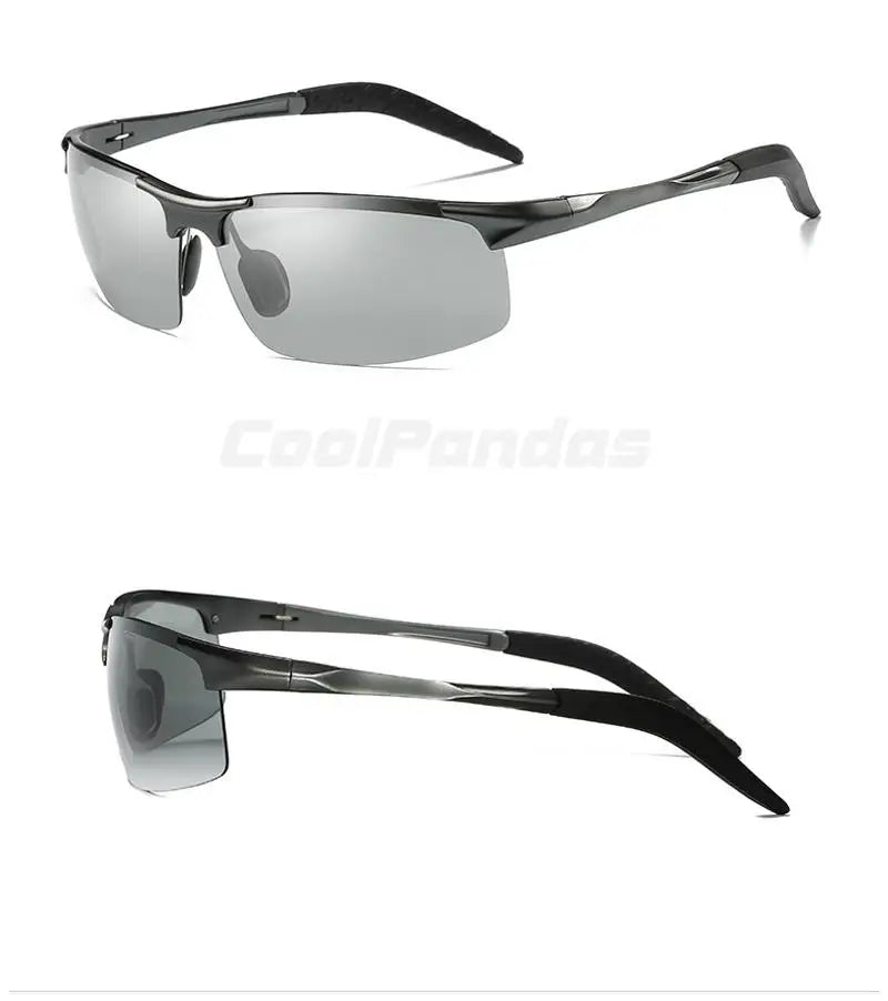 Aluminum Photochromic Polarized UV400 Anti-Glare Driving Sunglasses for Men Women