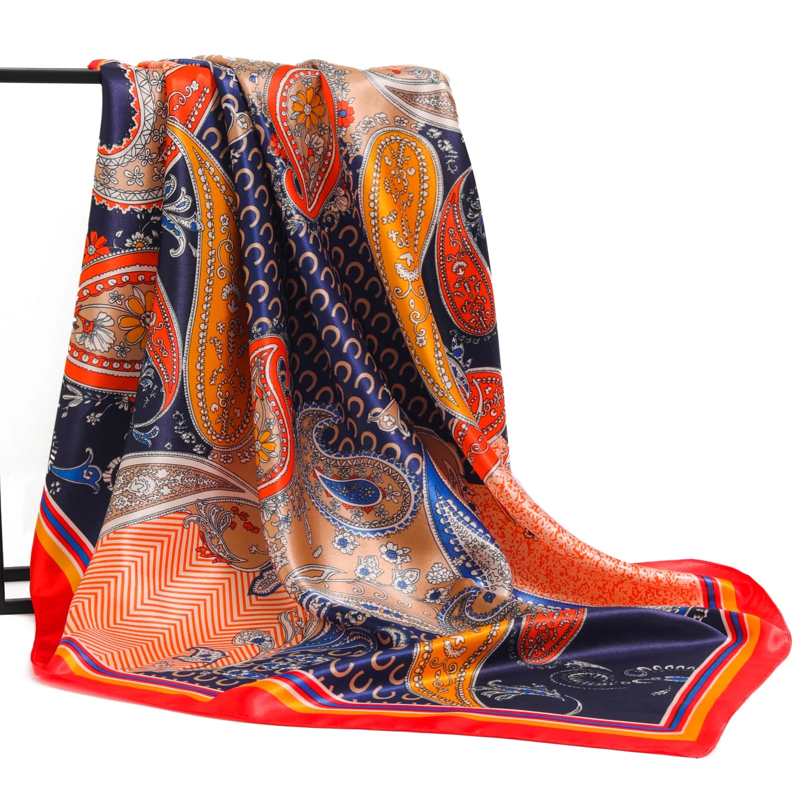 Scarves For Women Print Silk Satin Head Scarf Female Luxury Brand Square Shawl Large Hijab Scarfs