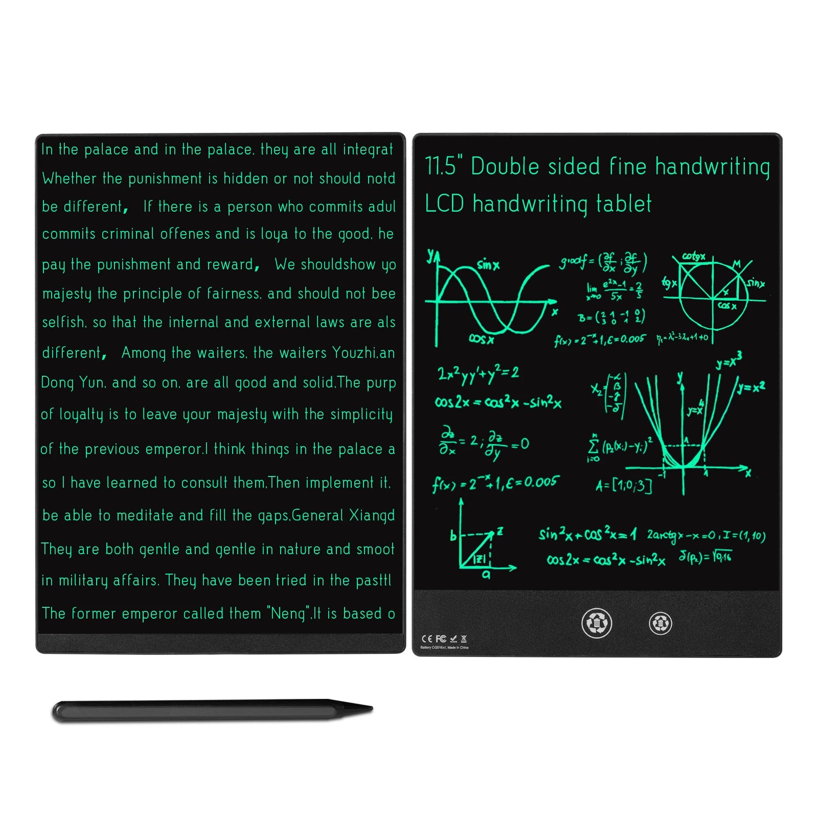11.5 Inch Full Screen Electronic Drawing Board for  Erasable Magic Blackboard Writing Tablet Graffiti Painting Learn Pad