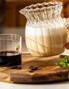 75-500ml Stripe Milk Jug Heat-resistant Glass Cup With Handle Coffee Milk Tea Separator Fair Cup Home Cafe Drinkware Gift