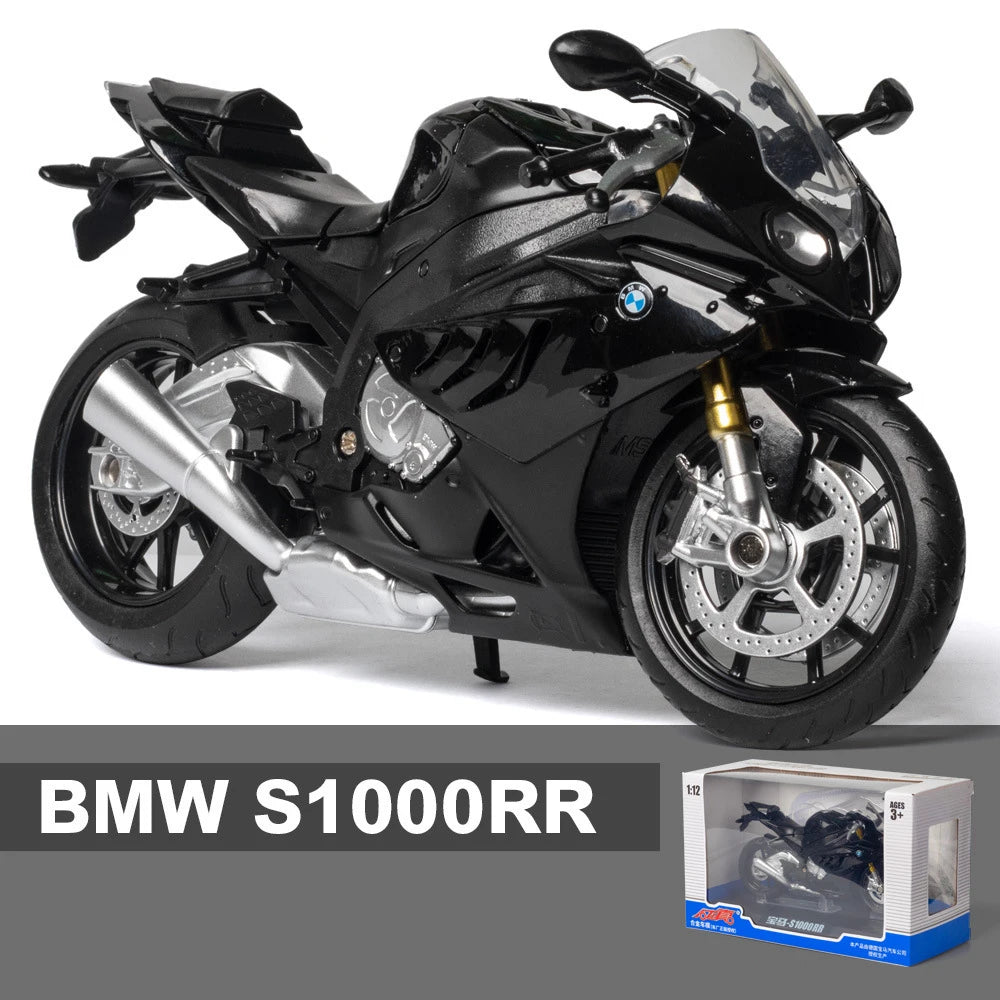 1:12 BMW S1000RR Die Cast Motorcycle Model Toy Vehicle Collection Autobike Shork-Absorber Off Road Autocycle Toys Car