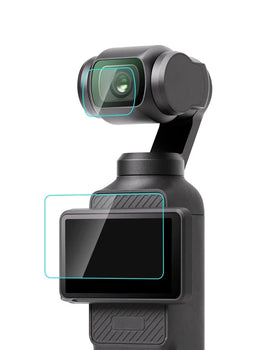 For DJI OSMO Pocket 3 9H 2.5D HD Tempered Glass Lens Protector + Screen Film