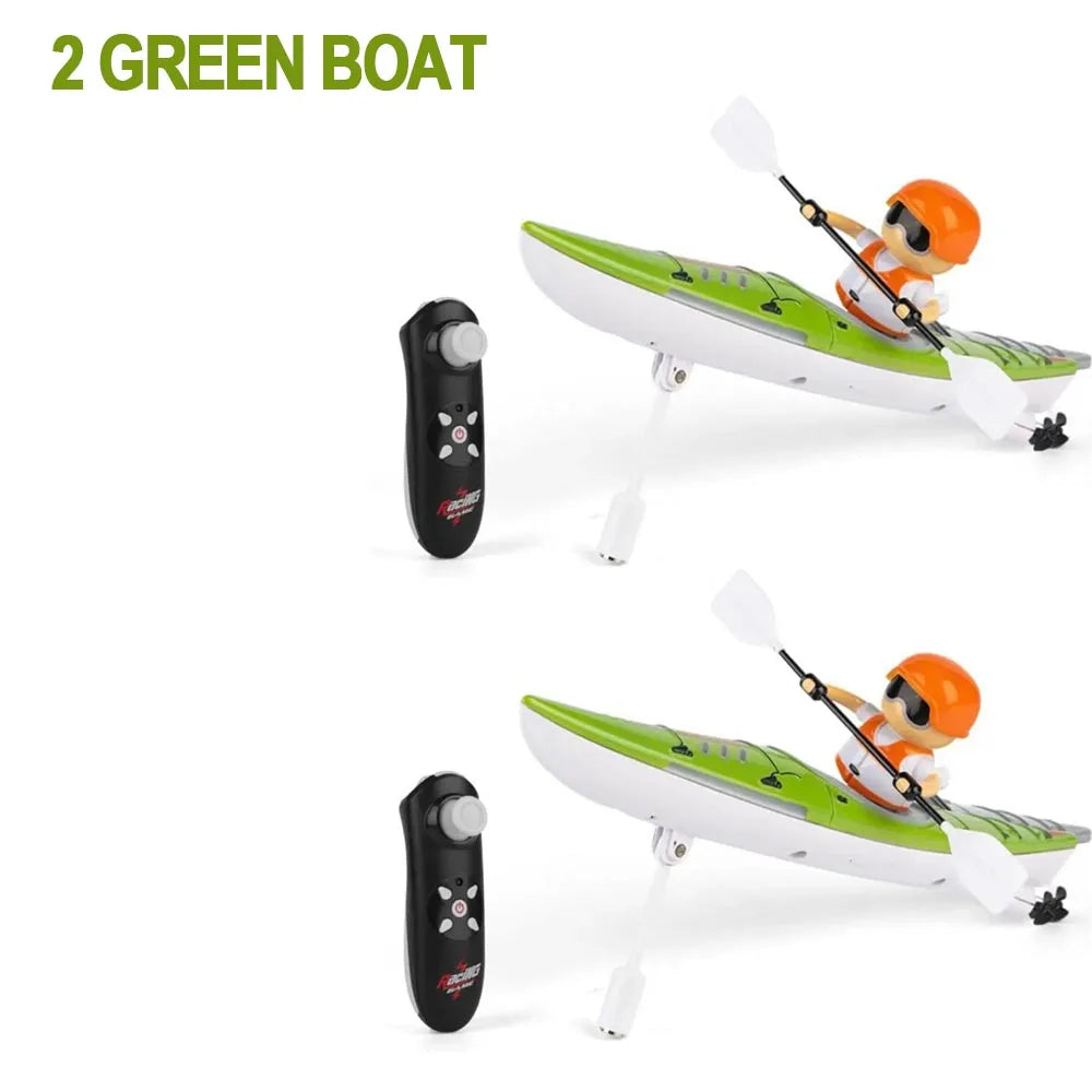 Rc Boat Kayak Racing Ship 2.4G Remote Control Rowing Boat Paddling Water Competition Games Summer Outdoor Toy for Boys Gift