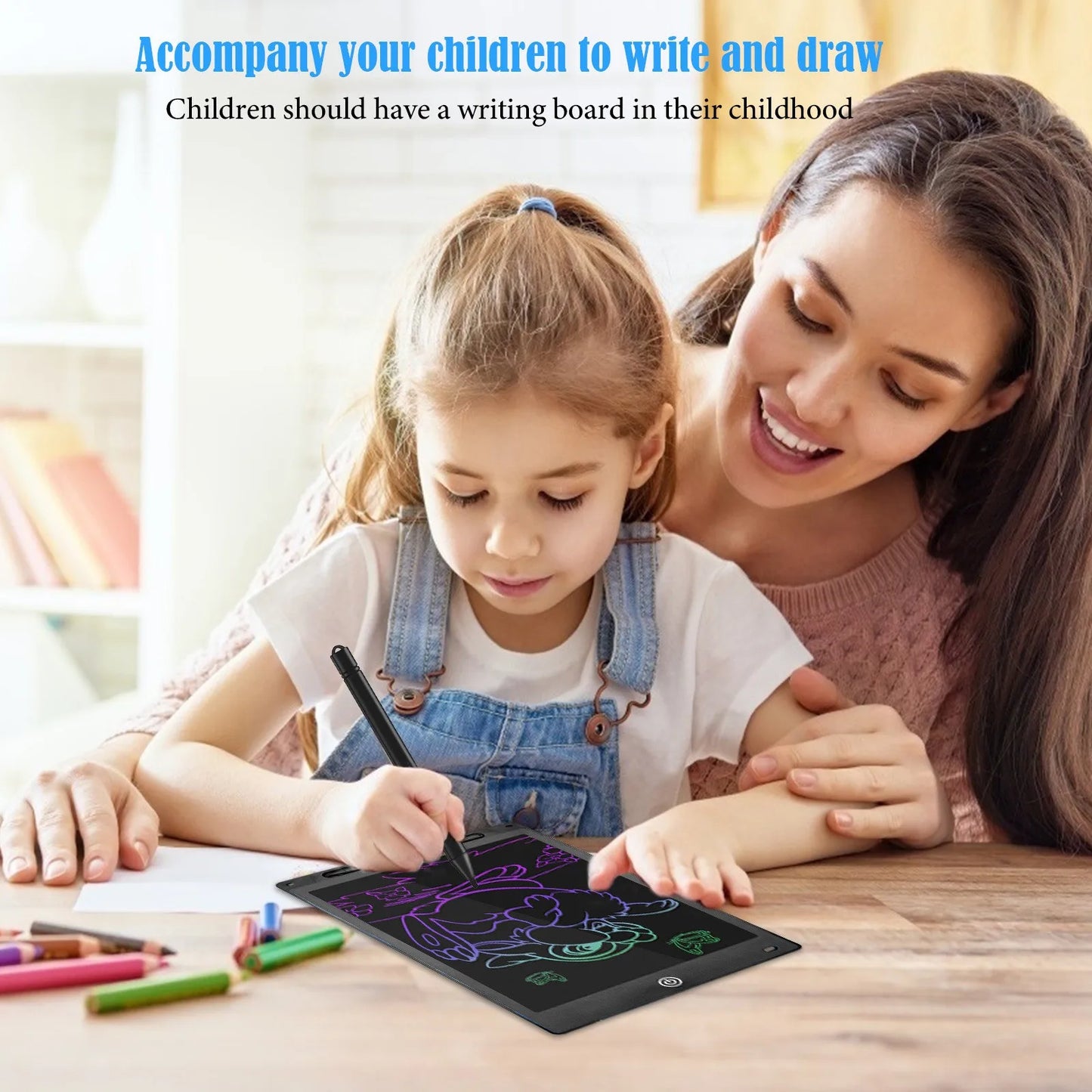 8.5inch/6.5inch LCD Writing Tablet Digital Graphic Electronic Handwriting Magic Pad Blackboard for Kids Color Drawing