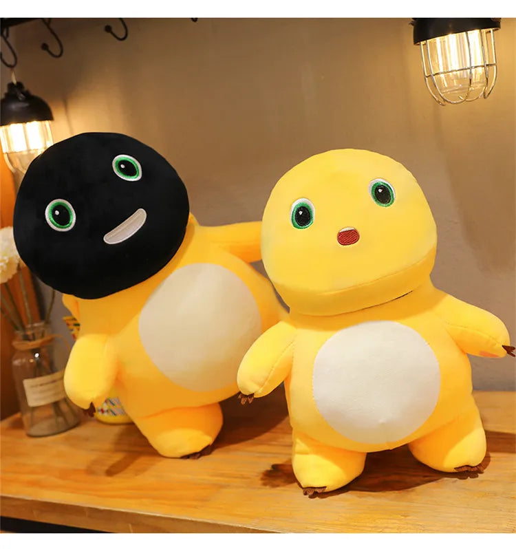 50cm Kawaii Plush Nai Long Stuffed Doll Black Face Baby Dragon Cute Smiling Funny Mask Toy Kids Birthday Xmas Gift for Girls