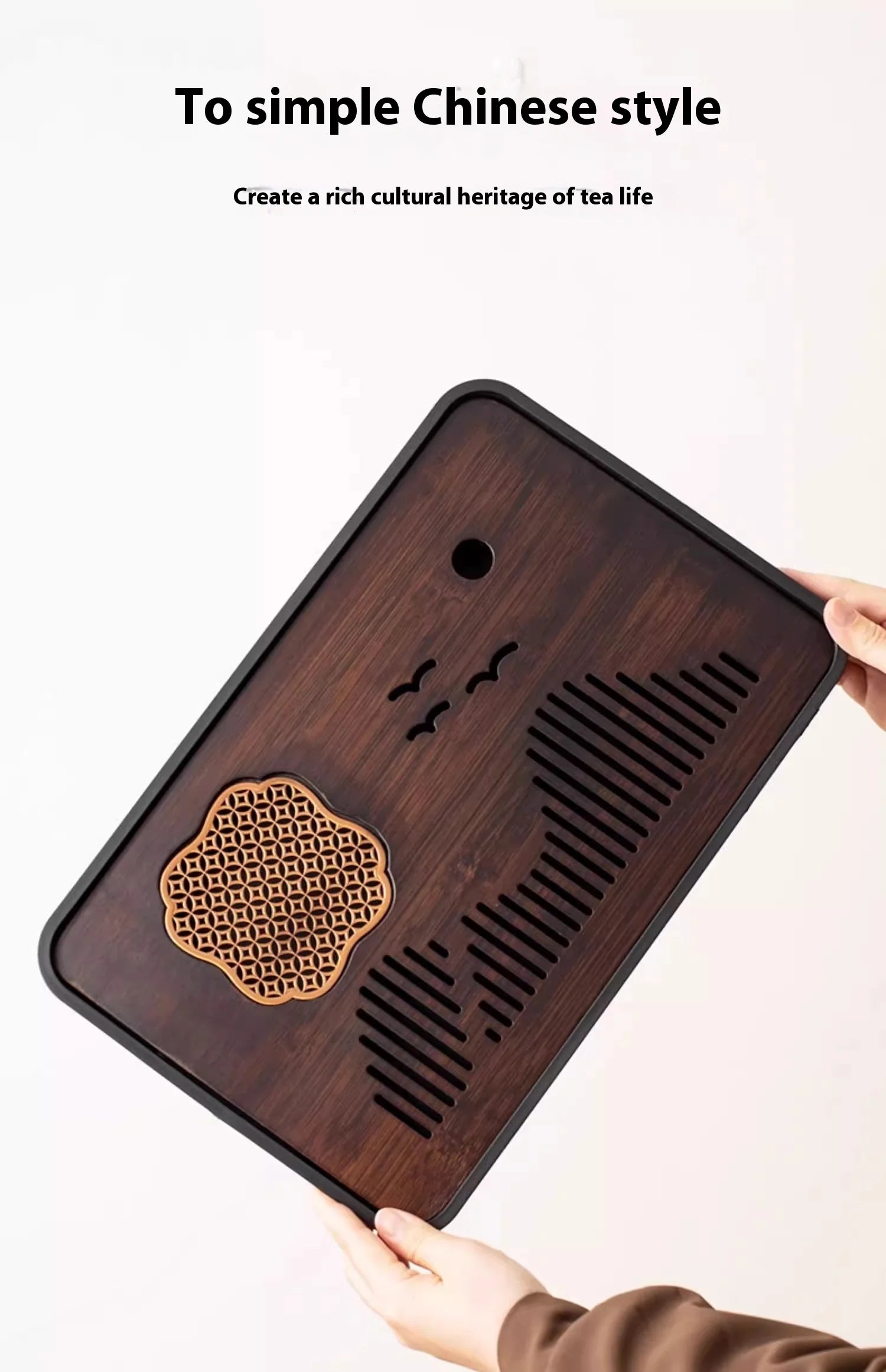 Tea Tray Tea Set Tea Tray Tea Sea Dry Brewing Platform Tray Bamboo Tray Tea Ceremony  Small Water Storage Tea Platform