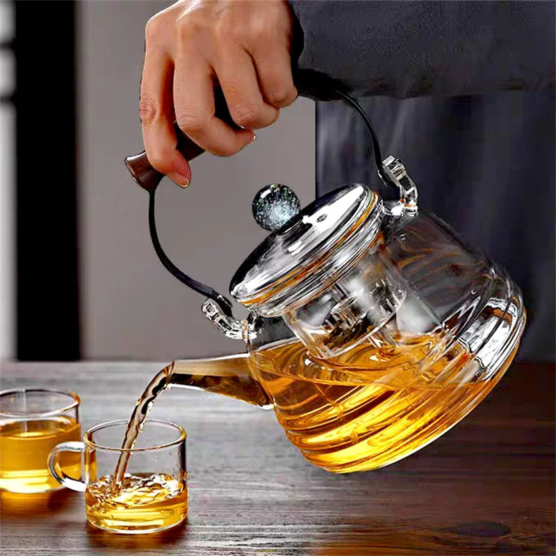 1000ml Stovetop Safe Borosilicate Glass Teapot with Infuser