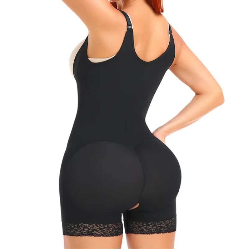 Women's Shapewear Bodysuit  Slimming  Butt Lifter Full Body Shaper Bbl Tummy Control Open Crotch Ziper