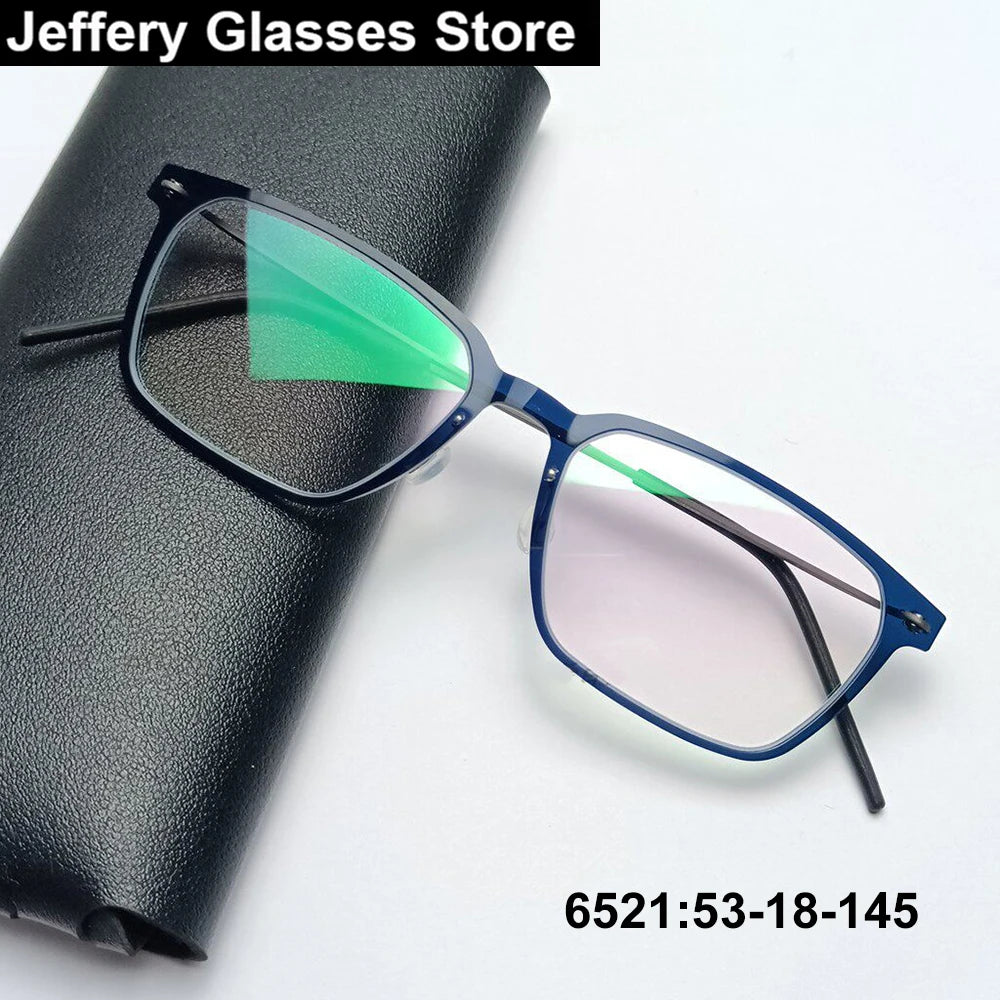 Rectangle Titanium Acetate Ultralight Eyeglasses Frame