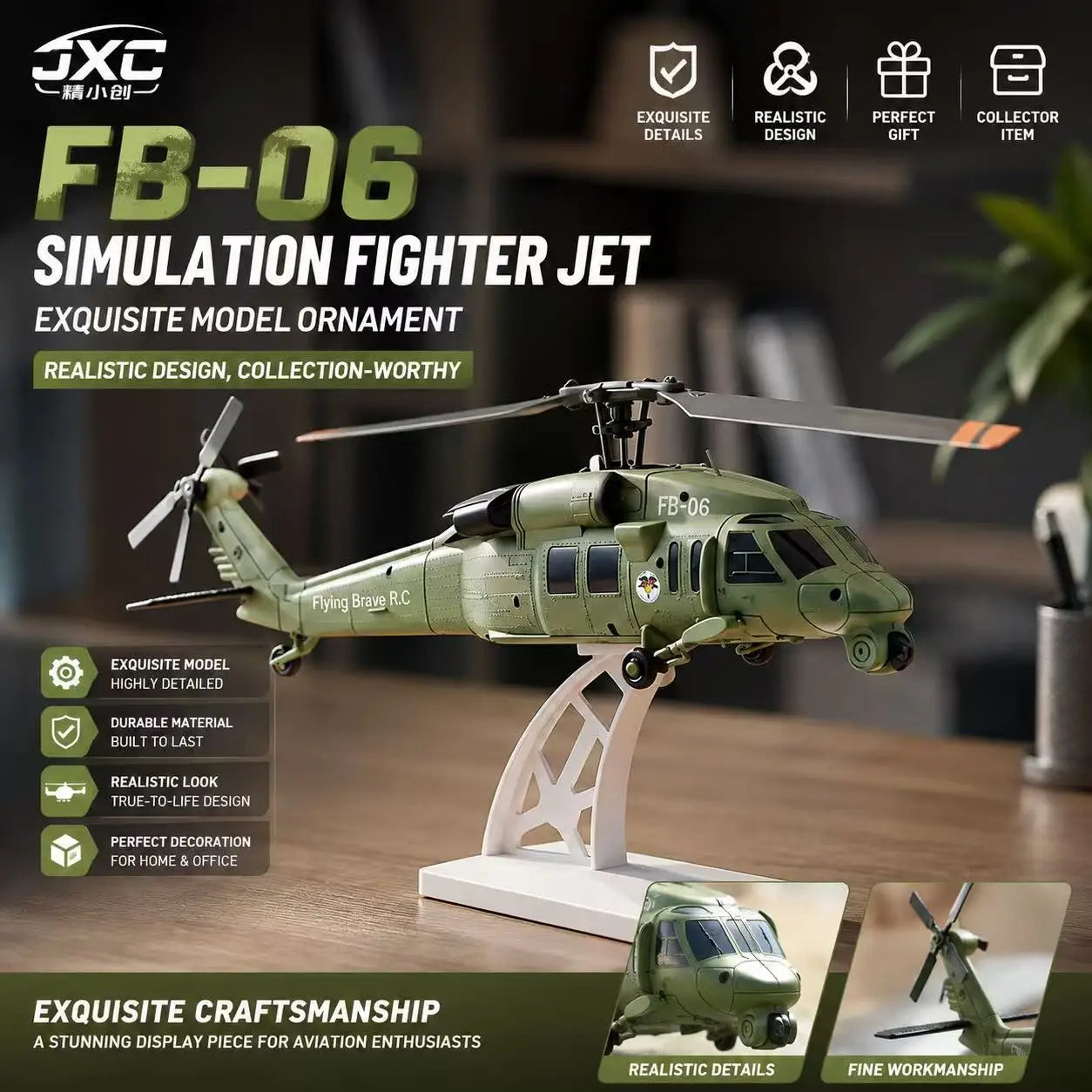 Remote Control Single Rotor Military Helicopter With Optical Flow Positioning