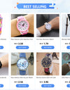 Geneva Watch Leopard Print Silicone Watch Fashion Casual Student Watch Leopard Print Color Quartz