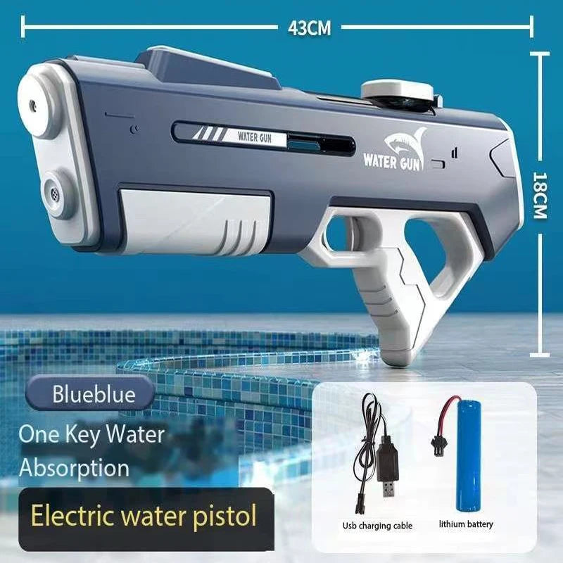 Electric Automatic Suction Water Gun Rechargeable Water Blaster for Outdoor Beach and Pool Activities