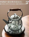 Glass Kettle Household Tea Set Small Steaming Teapot Electric Clay Stove Set