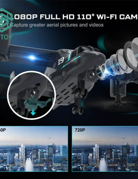 Remote Control Helicopter Drone 480P Camera Fighter UAV Land Air Mode Aircraft Brushless RC Drones for  Plane Toys